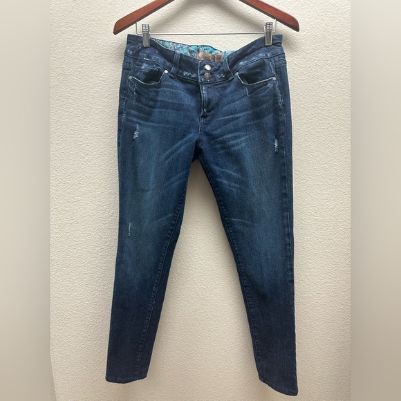 Dark Blue Paige Denim Jeans-Premium Denim - Picture 3 of 5